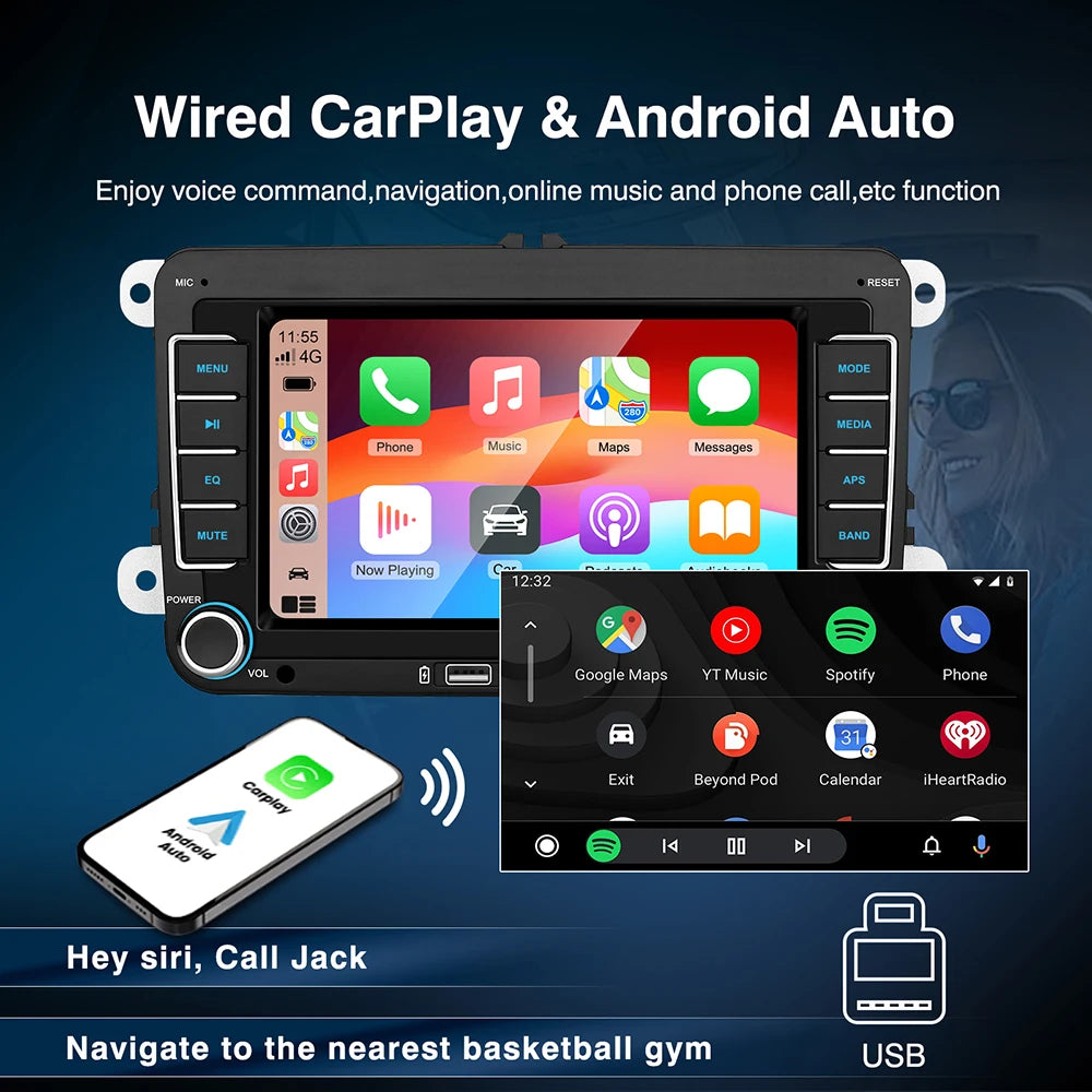 Autoradio Android Carlinko™ – CarPlay Sans Fil pour Volkswagen & Skoda