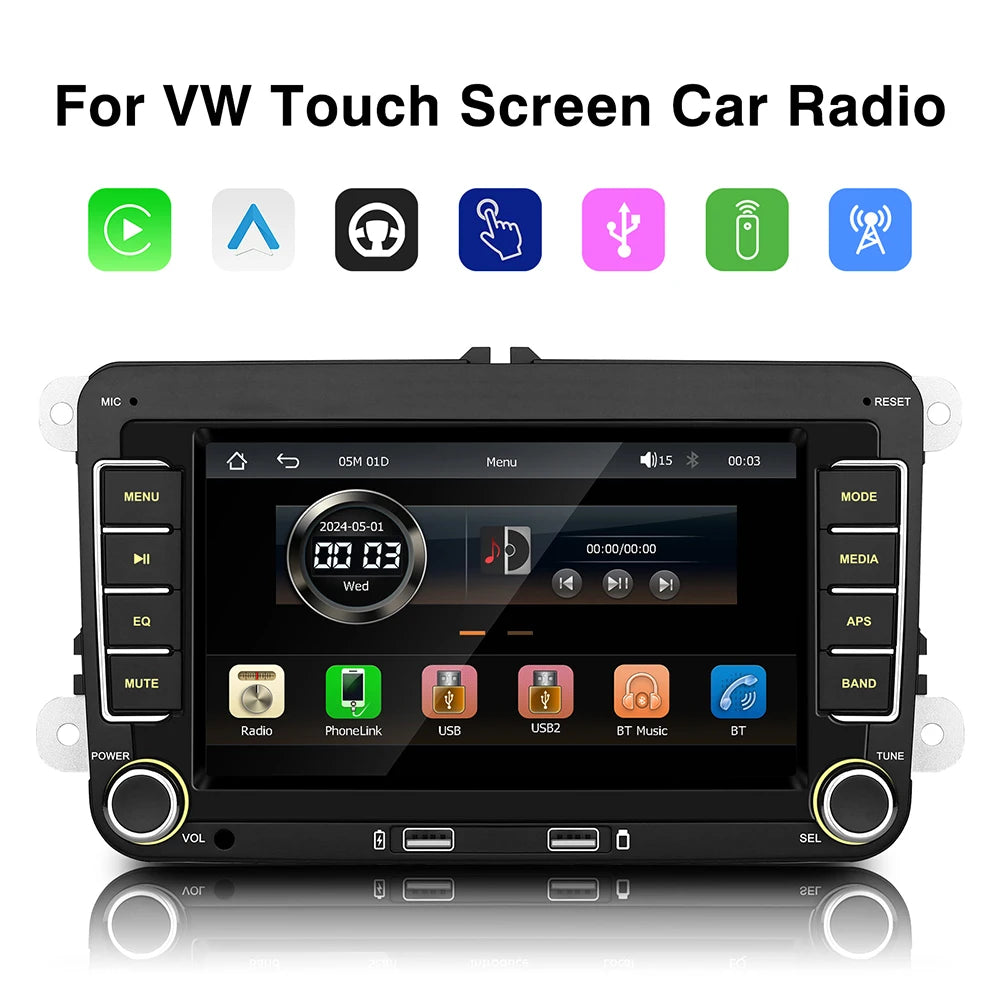 Autoradio Android Carlinko™ – CarPlay Sans Fil pour Volkswagen & Skoda