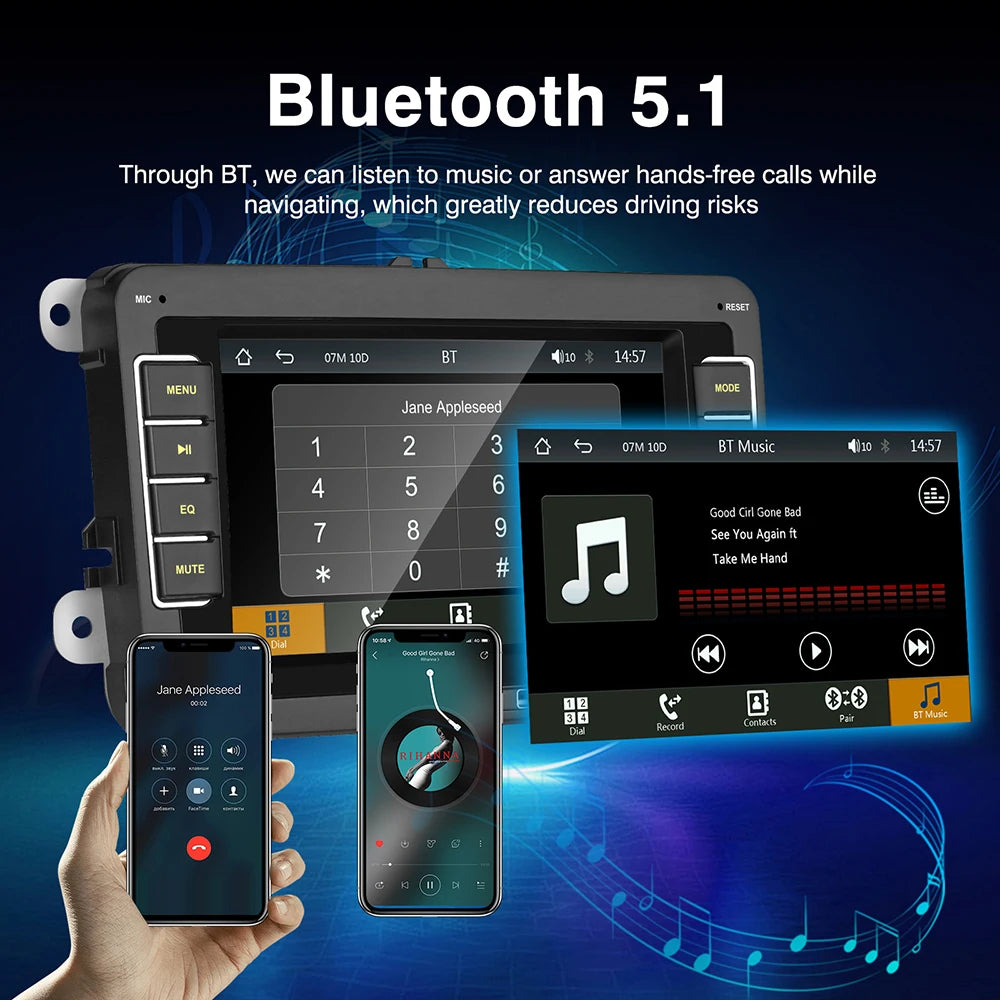 Autoradio Android Carlinko™ – CarPlay Sans Fil pour Volkswagen & Skoda